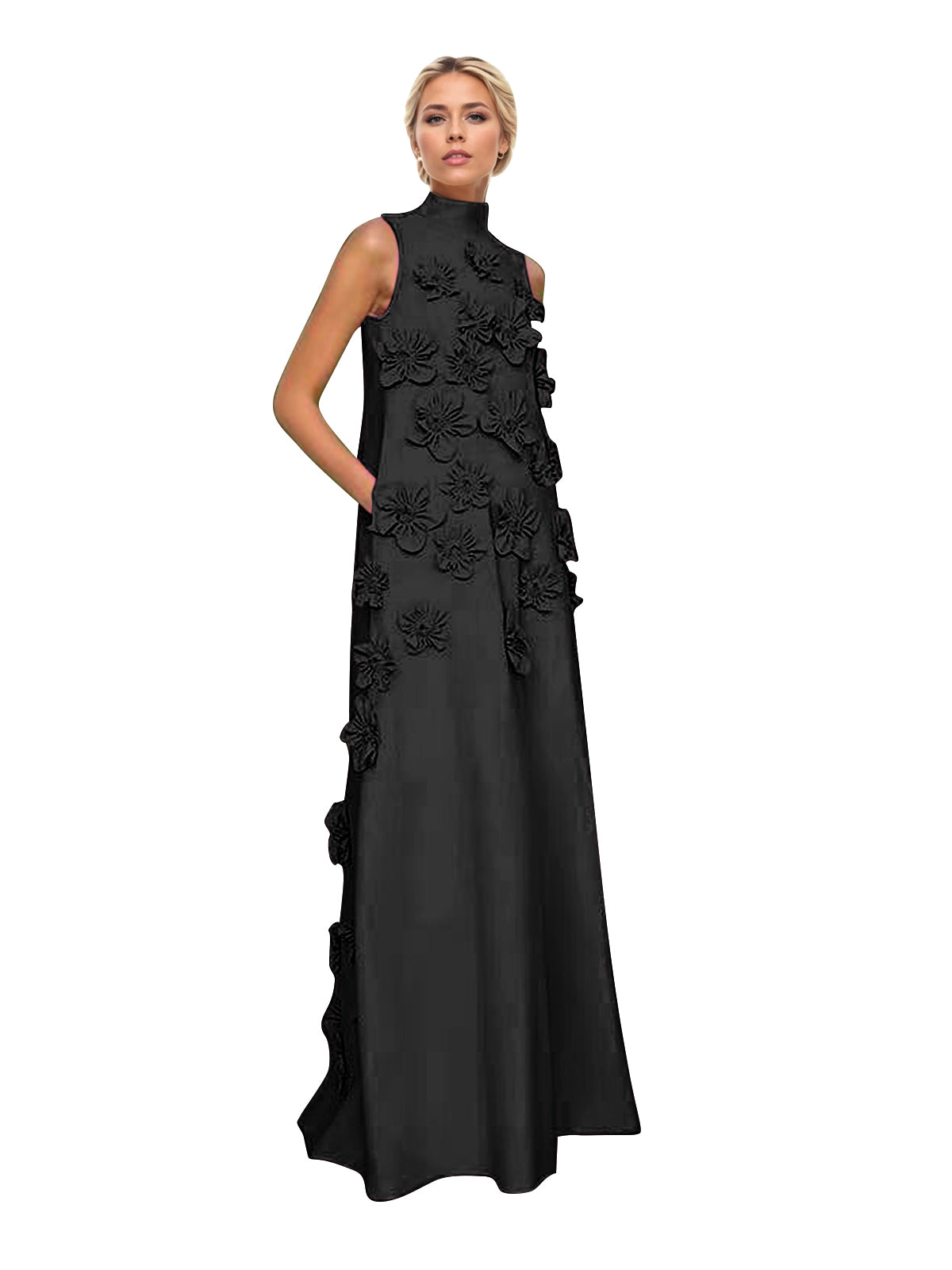 Hank Flower Embellished Maxi Dress