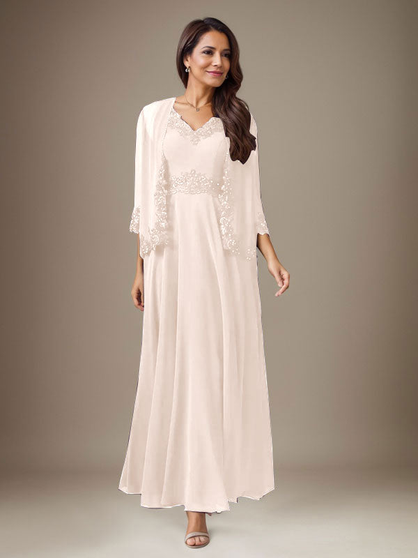 Plum A-Line Sequins Chiffon Dress - View 9 | FashionDia