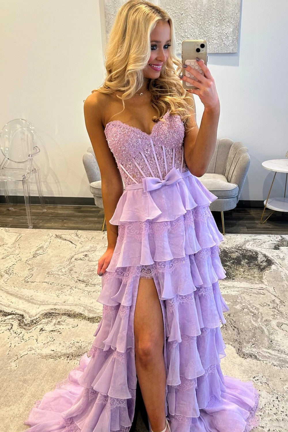 Cute A Line Sweetheart Pink Corset Prom Dress with Appliques Criss Cross Back