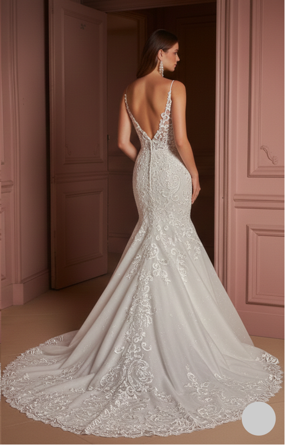 Bohemian Lace Wedding Dress Open Back Long Summer Bridal Wear