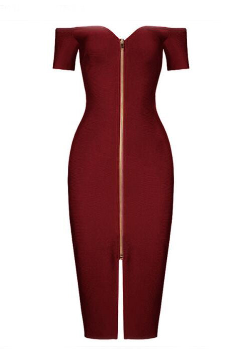 Yellow Sexy Bandage Slit Prom Dress With Short Sleeves - Fashionpara