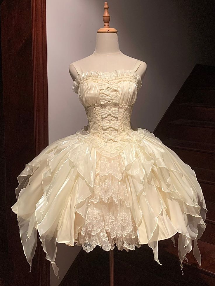 Stunning Strapless Ruffles Ivory Homecoming Dress Short Birthday Outfit