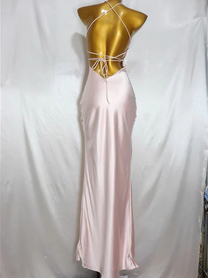 Pink Bodycon Long Prom Dress Evening Dress Y8158 - View 7 | VelvetHem