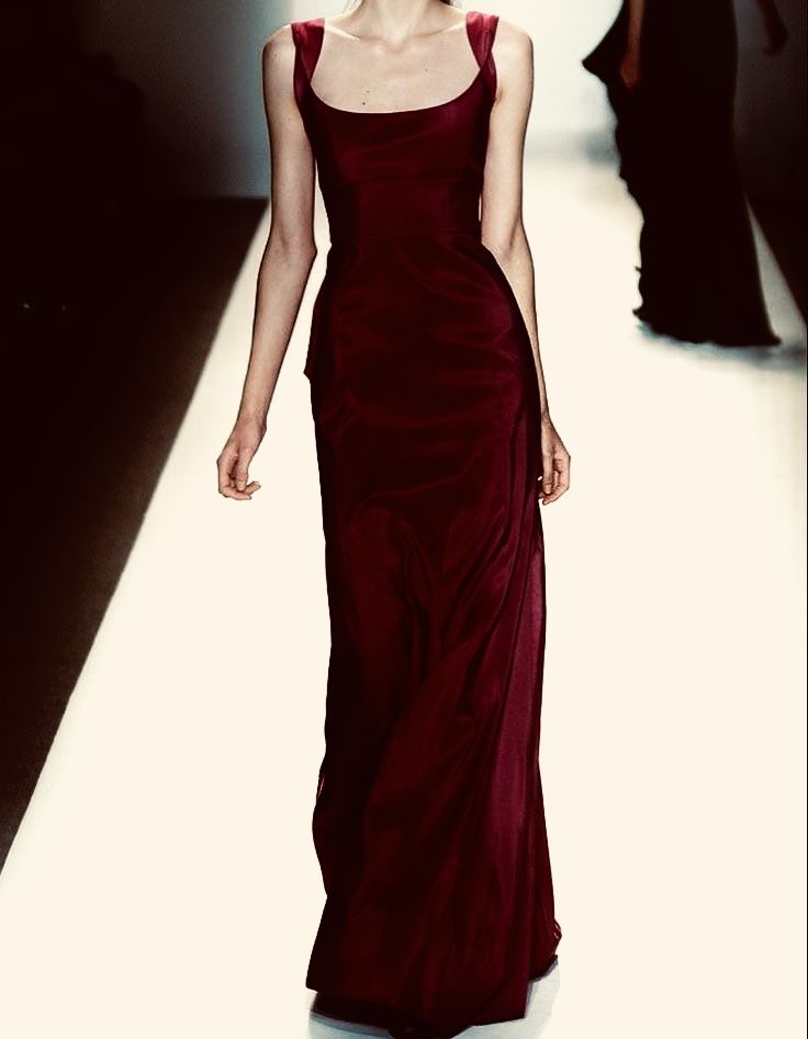 Vintage Sheath Square Neckline Burgundy Long Length Prom Dresses Birthday Outfits - FashionDia