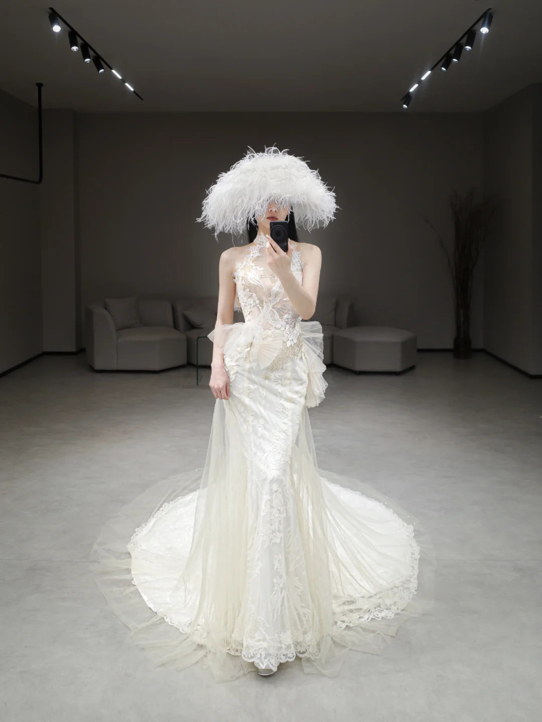 Timeless Mermaid Halter Tulle Lace Long Wedding Dresses