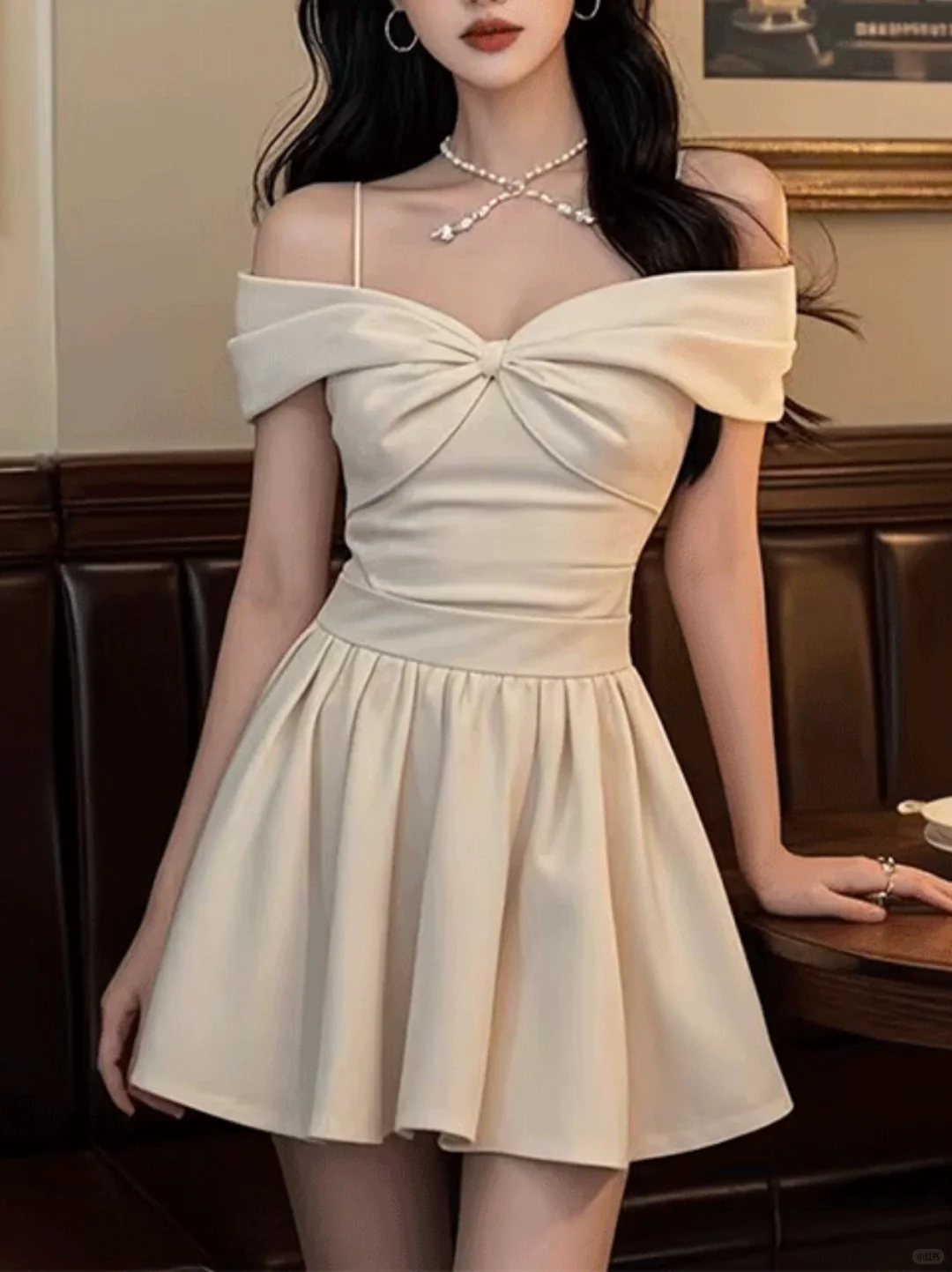 Elegant A-Line Off-the-Shoulder Satin Short Homecoming Dress 17th Birthday Outfits - FashionDia