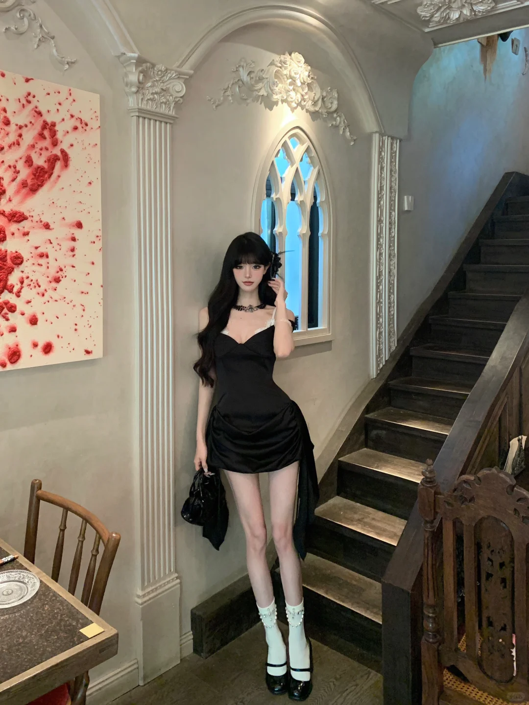 Black 18th A-Line Off-the-Shoulder Satin Short Homecoming Dress Birthday Outfits - View 4 | FashionDia