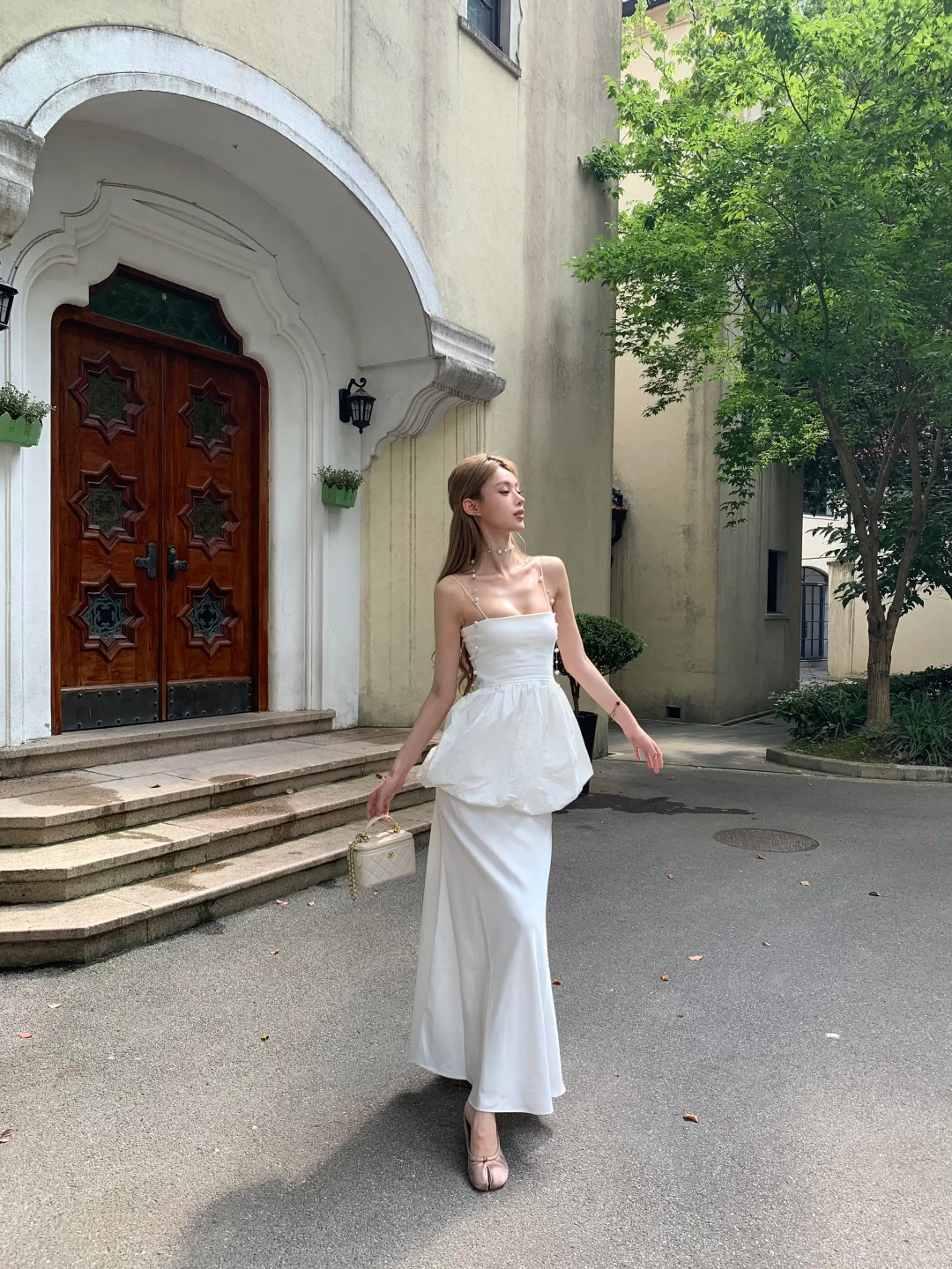 Chic A-Line Spaghetti Straps Satin Long Prom Dresses Formal Dress - FashionDia
