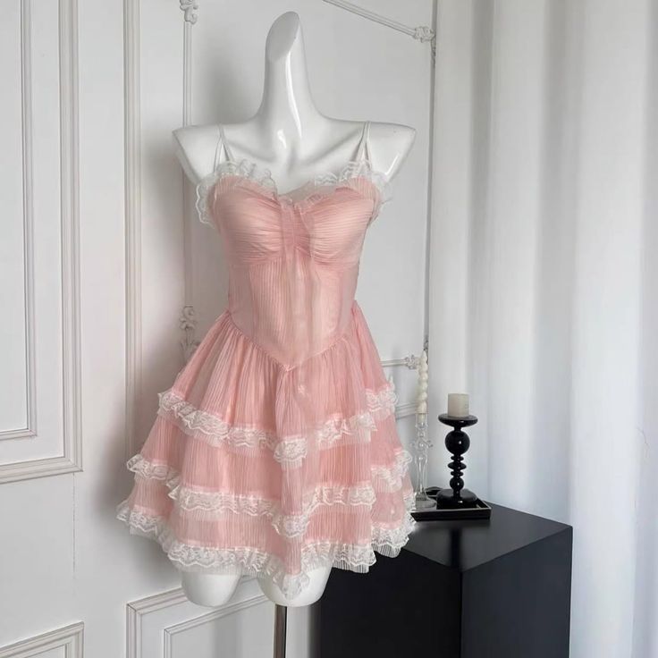 Sweet 16th A Line Spaghetti Straps Tulle Lace Short Homecoming Dress Birthday Outfits - VelvetHem