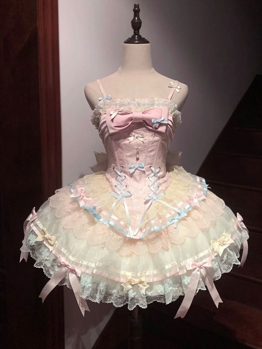 Unique Ball Gown Spaghetti Straps Tulle Lace With Bow Short Homecoming Dress 17th Birthday Outfits - FashionDia