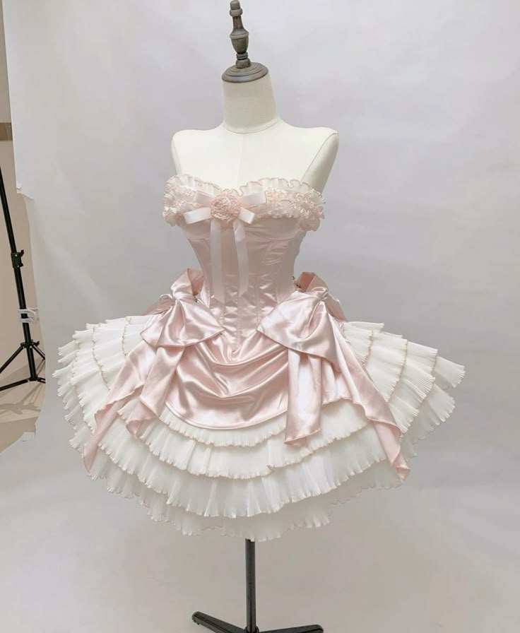 Sweet 16th Pink Sweetheart Satin Layer Short Homecoming Dress Birthday Outfits - FashionDia