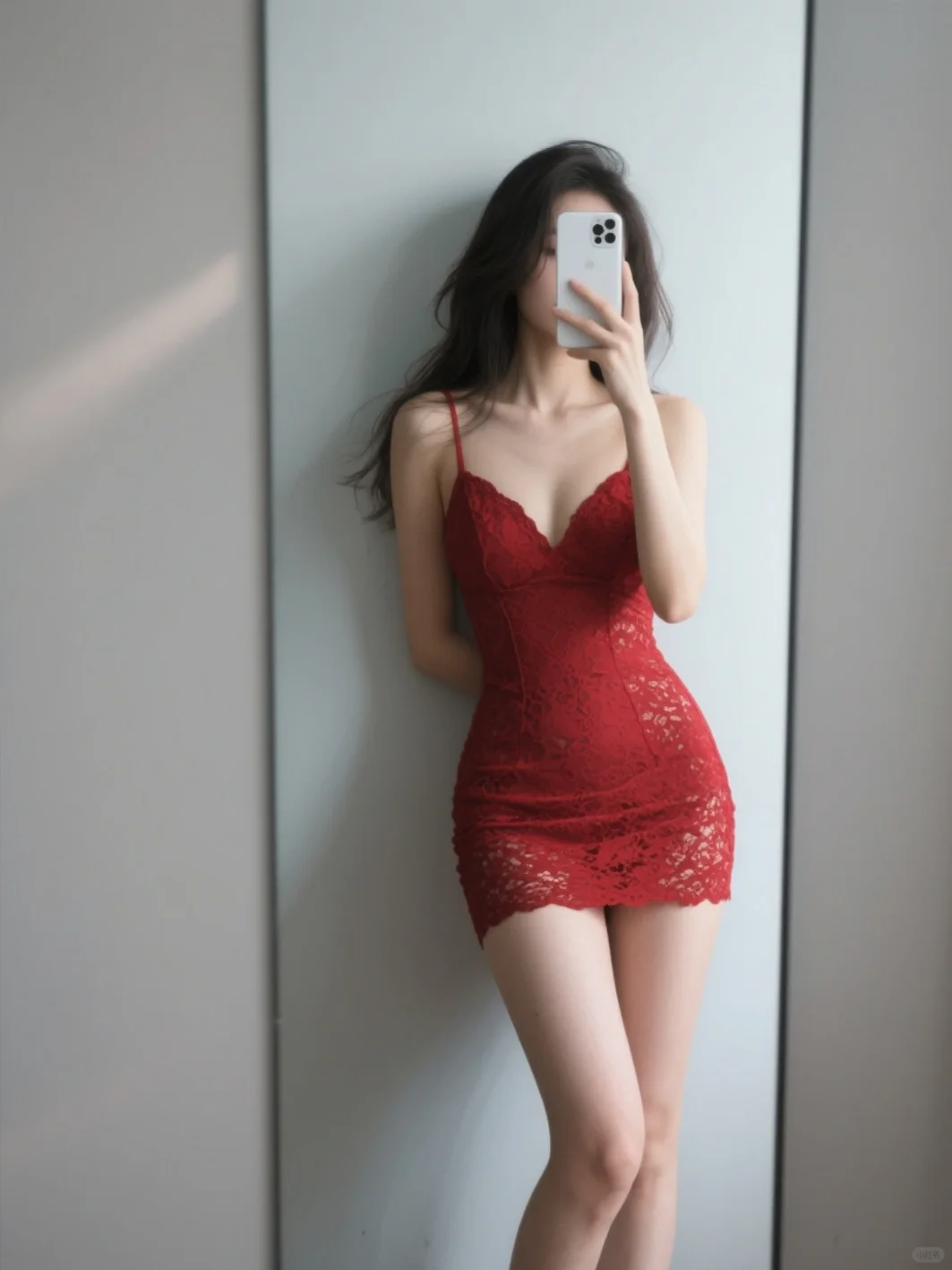 Sexy Mermaid Spaghetti Straps Burgundy Lace Short Homecoming Dress 21th Birthday Outfits - FashionDia