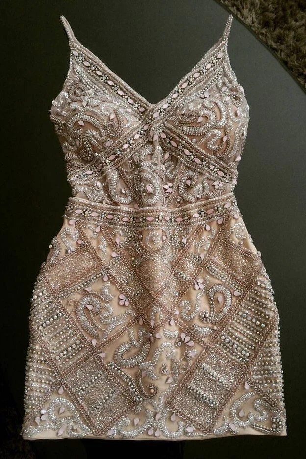 Gorgeous rhinestone beaded homecoming dresses, Sheath homecoming dresses C1104