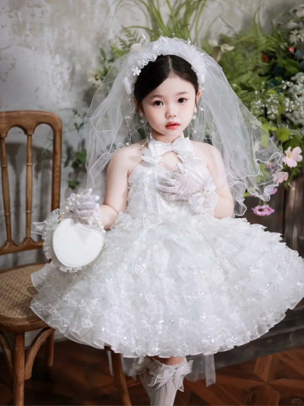 Cute Ball Gown Halter Tulle Flower Girl Dress - View 10 | FashionDia