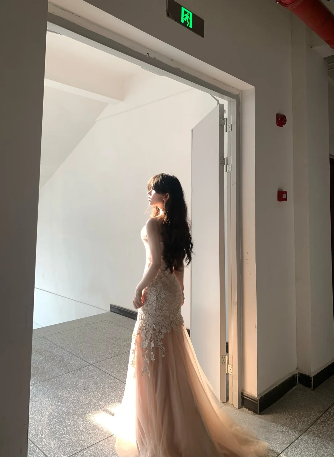 Elegant Mermaid Strapless Tulle Lace Without Sleeves Long Prom Dress, Evening Dress - View 3 | FashionDia
