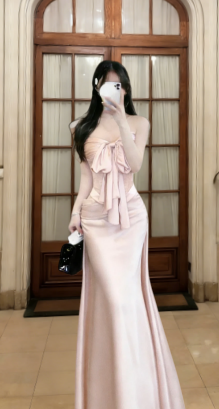 Elegant Mermaid Sweetheart Satin Long Prom Dress, Evening Dress - FashionDia