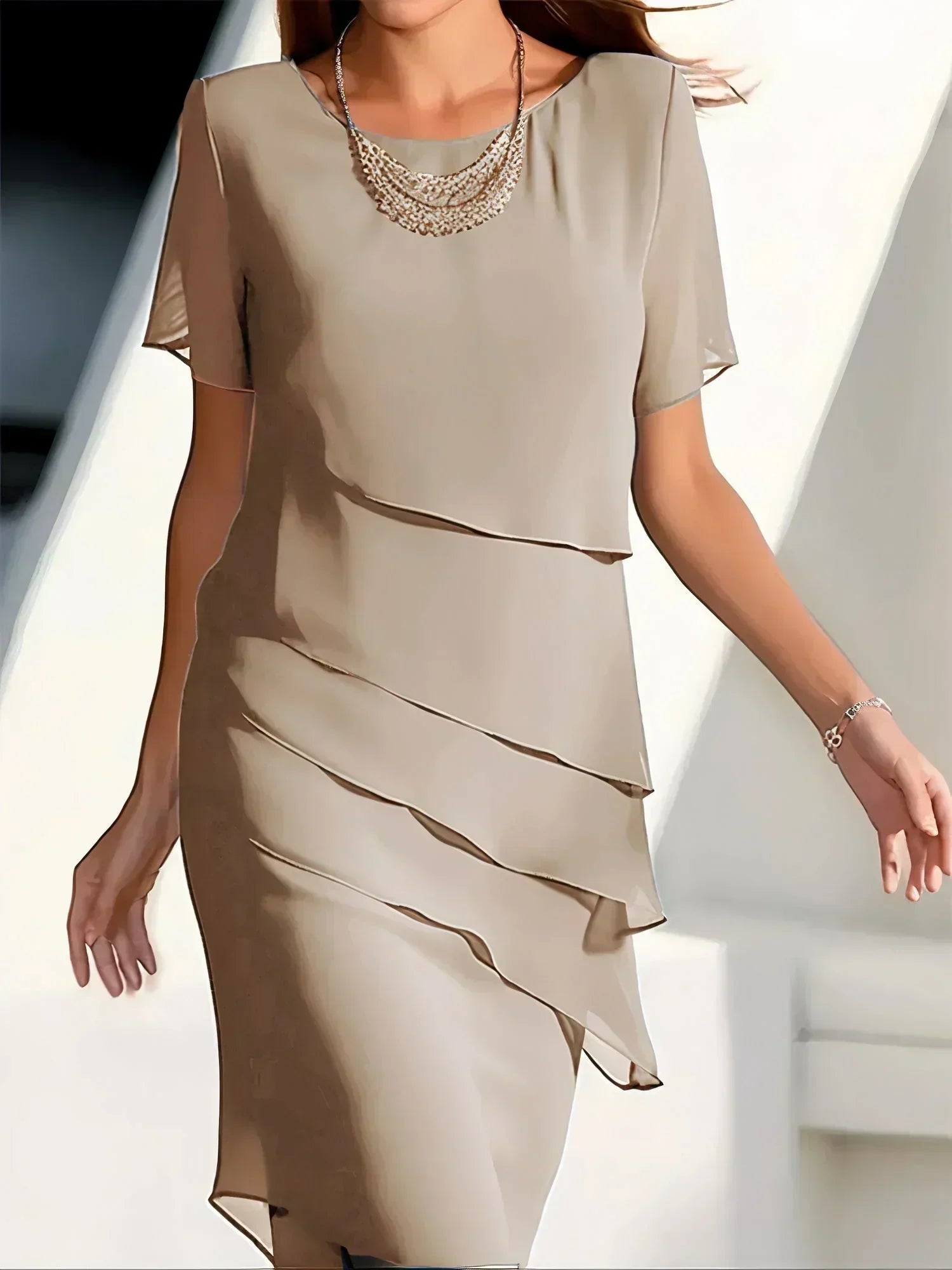 Frieda Statement Slimming Dress Premium Wardrobe Essential