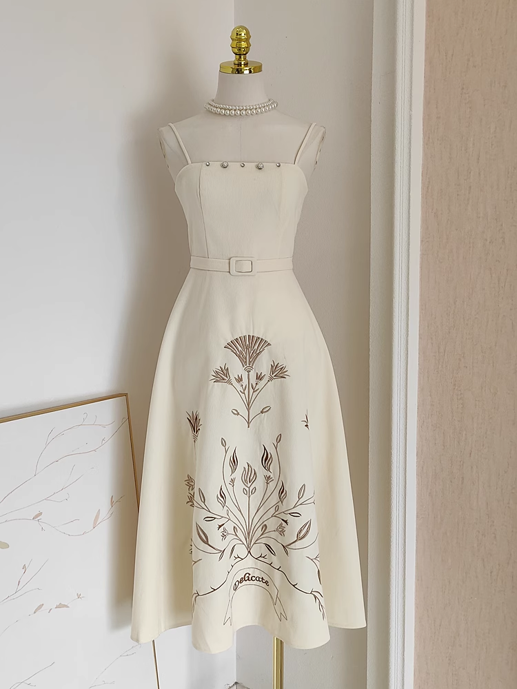 Sexy A line Spaghetti Straps Ivory Dinner Party Dresses Birthday Outfits