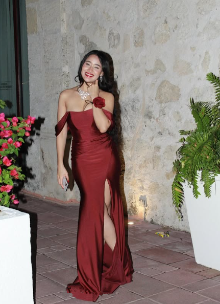 Classy Burgundy Off-the-Shoulder Evening & Prom Dress,Mermaid Party Dress - View 5 | FashionDia