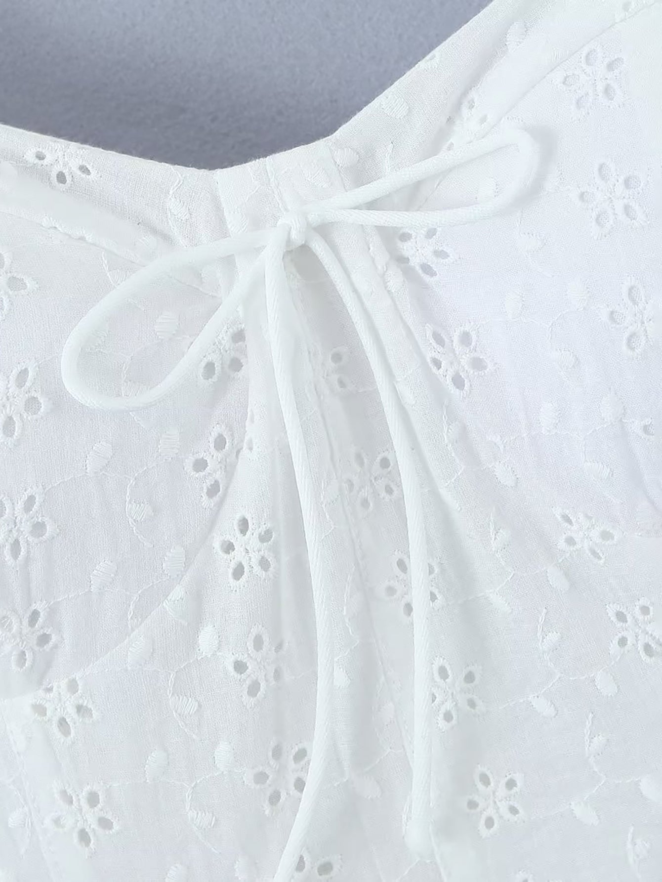 Lace Tight White A Line Puffy Sleeves Short Graduation Party Dress - Fashionpara