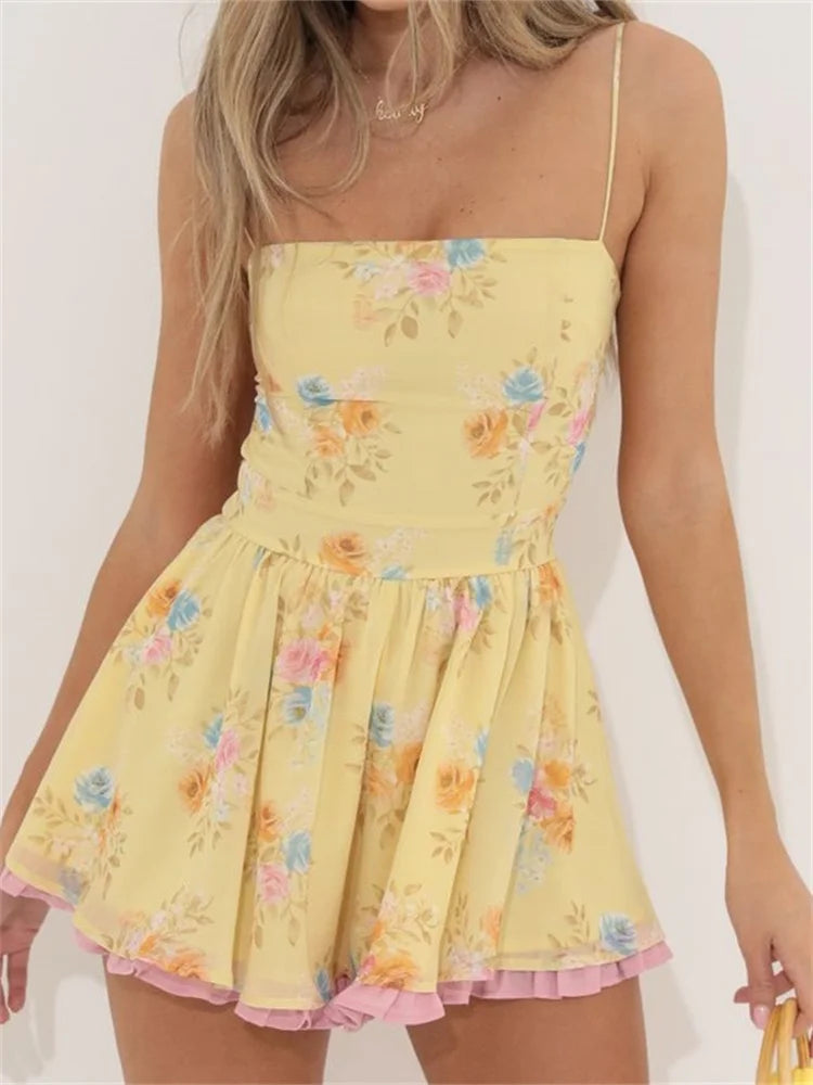 Sleeveless Spaghetti Strap Backless Mini Dresses - View 6 | VelvetHem