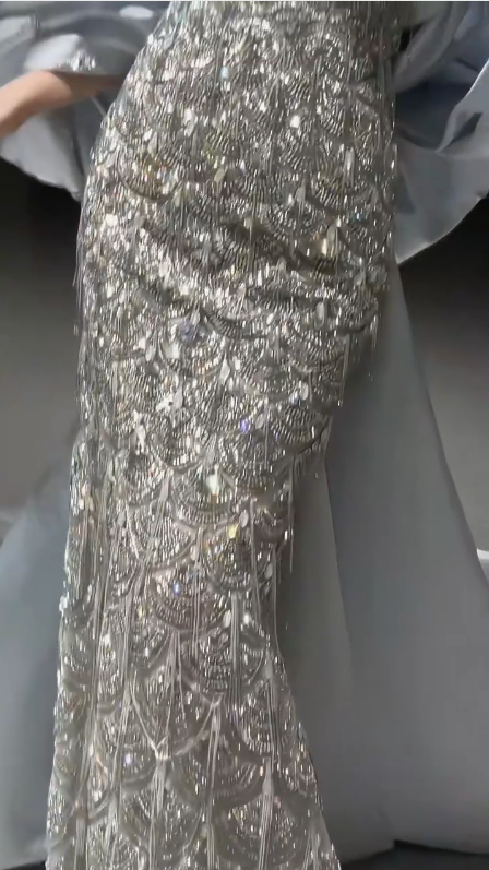 Sparkly Mermaid Sequins Beaded Mermaid Evening Dress,Long Prom Dress Wedding Dress - View 2 | FashionDia