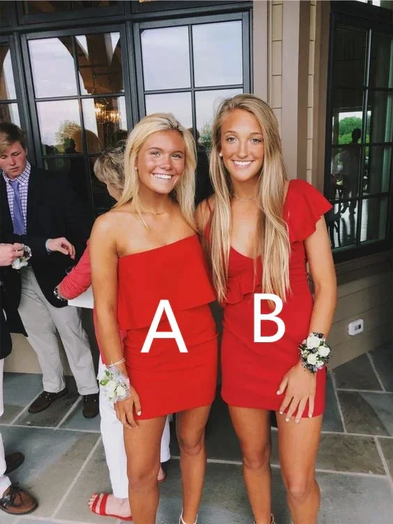 Different Style Red Homecoming Dress Graduation Dress Y2072 by simplepromdress