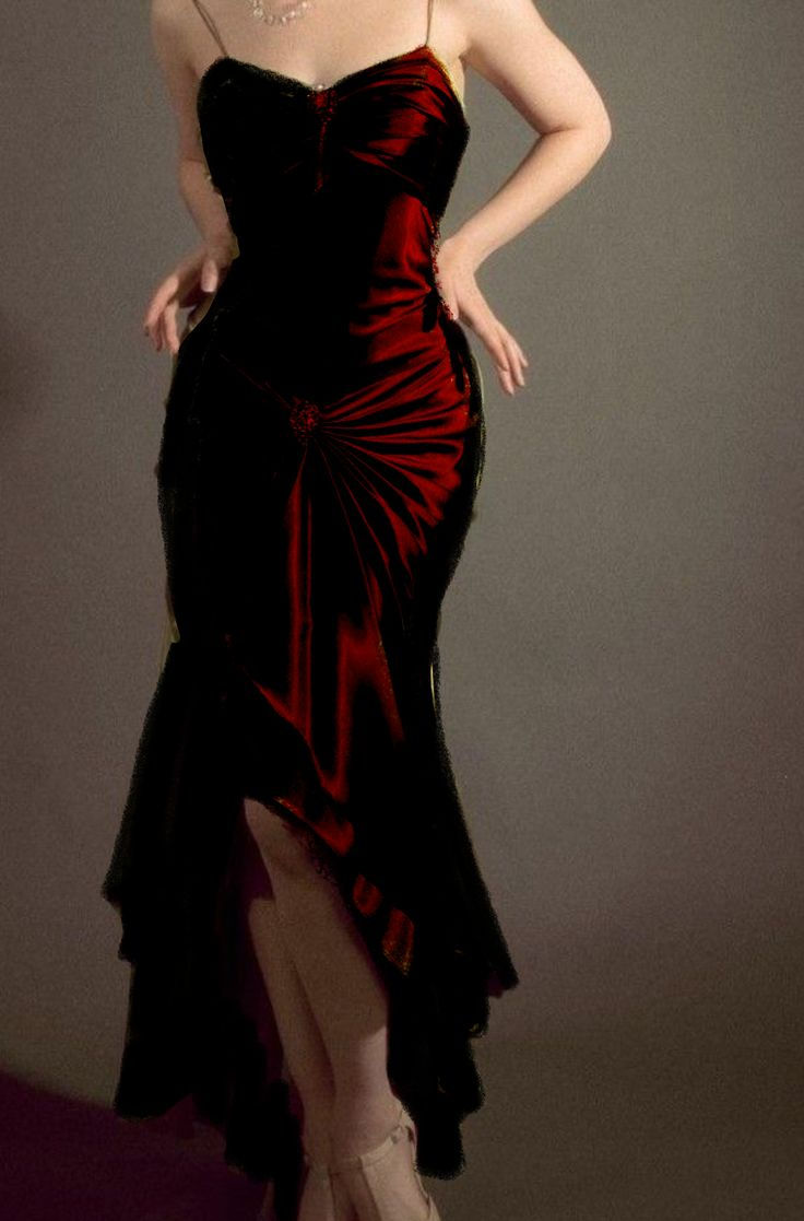 Sexy Spaghetti Straps Prom Gown Burgundy Mermaid Party Dress