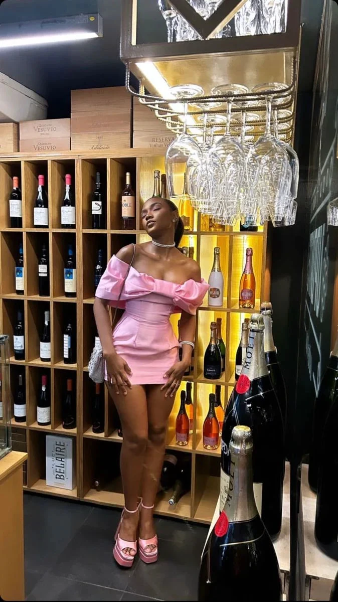 Pink Off The Shoulder Homecoming Dress Chic Pink Party Dress (ZD12137)