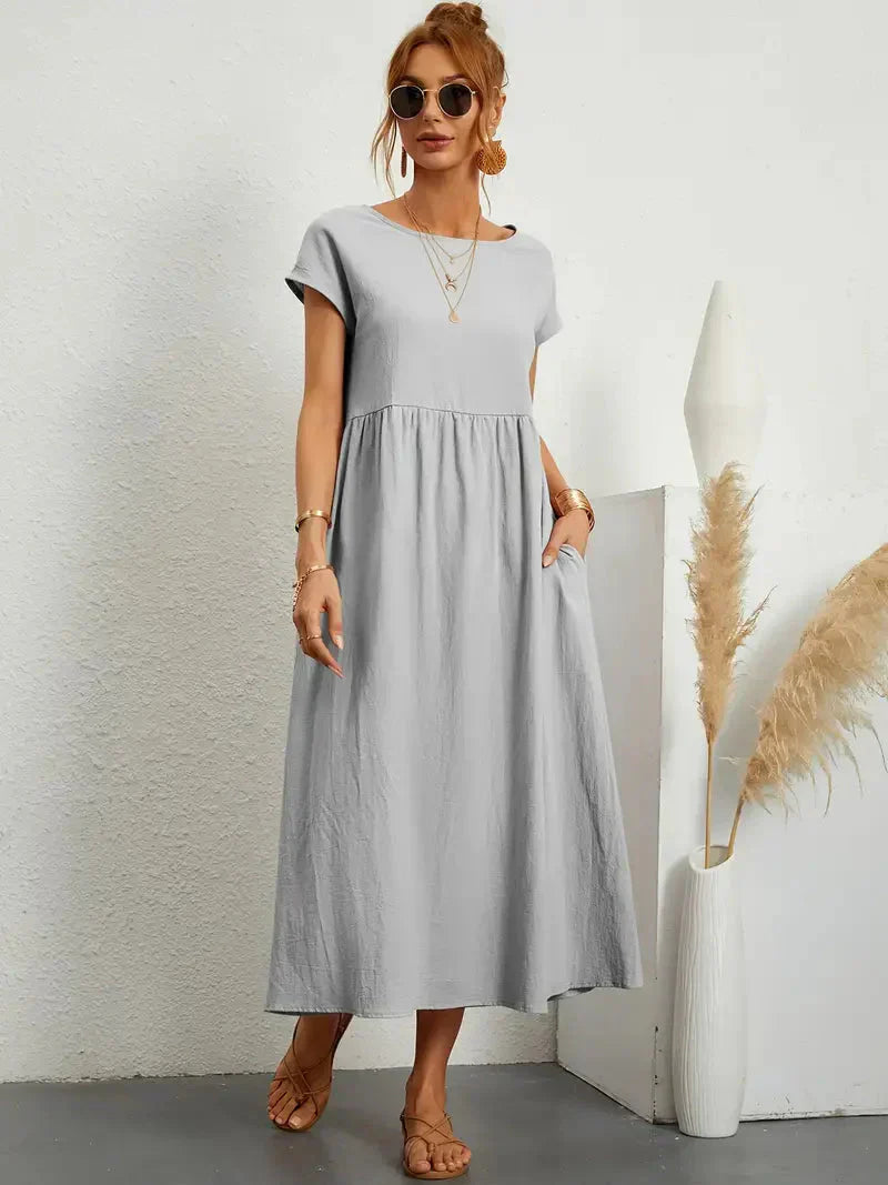 Irene Minimalist Long Dress for Women Elevated Occasion Wear