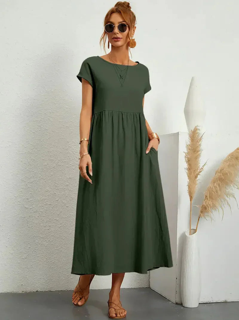 Irene Minimalist Long Dress for Women Elevated Occasion Wear