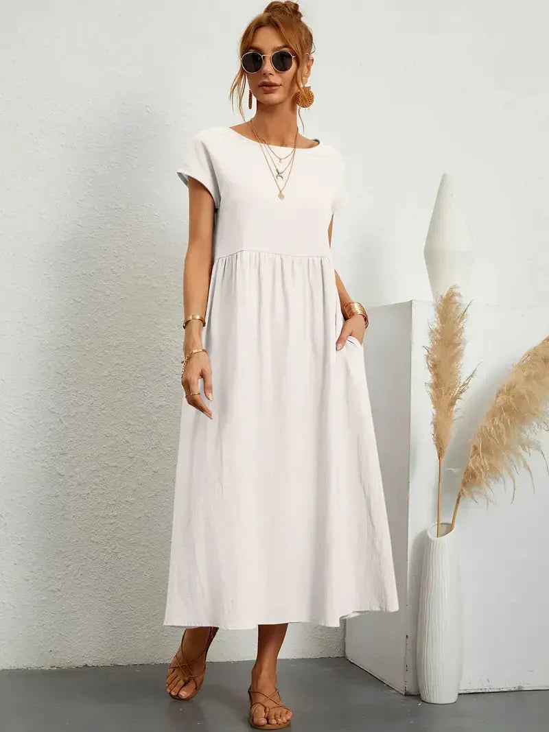 Irene Minimalist Long Dress for Women Elevated Occasion Wear