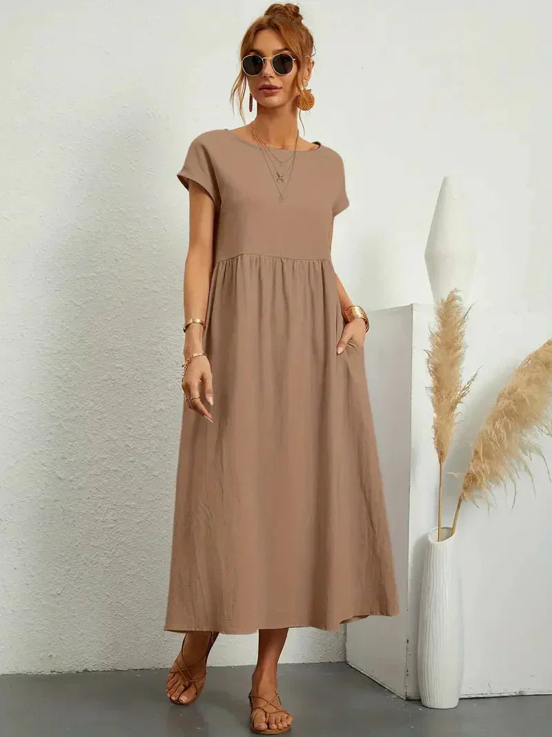 Irene Minimalist Long Dress for Women Elevated Occasion Wear