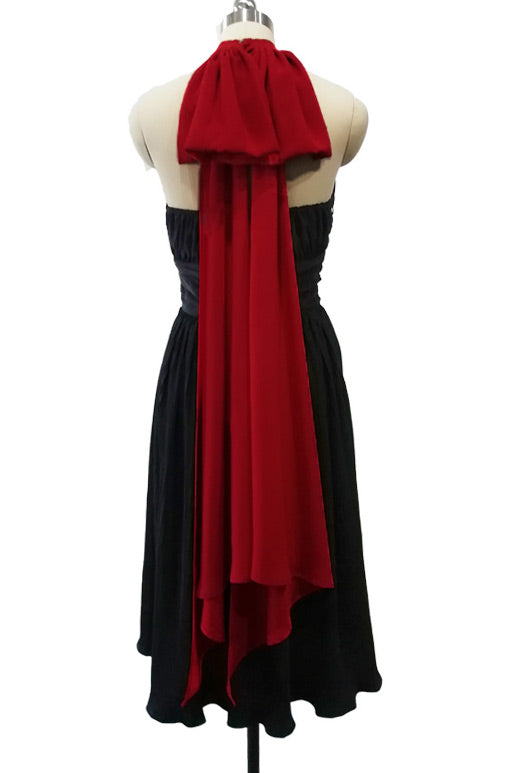 Celebrity Inspired Halter Cocktail Party Dress - Fashionpara