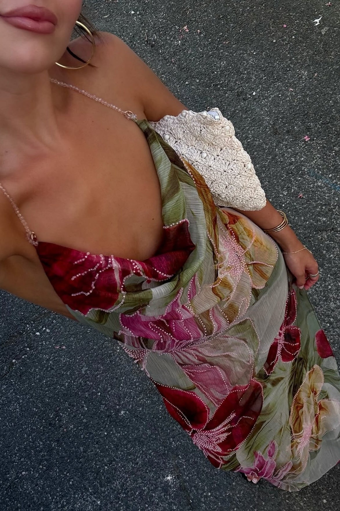 Charming Sheath Halter Neck Floral Printed Long Party Dress