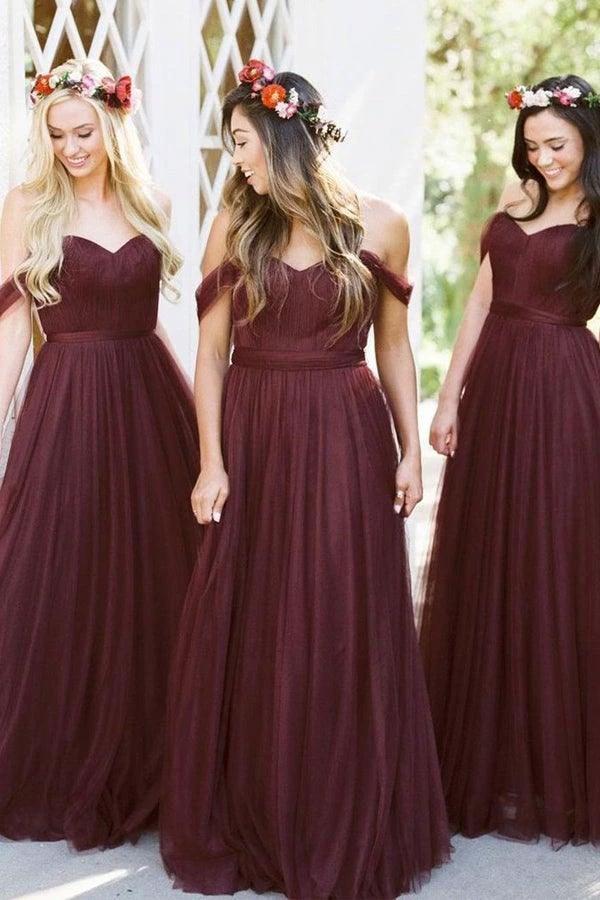 Burgundy Bridesmaid Dresses Long Bridesmaid Dresses (ZD13260)