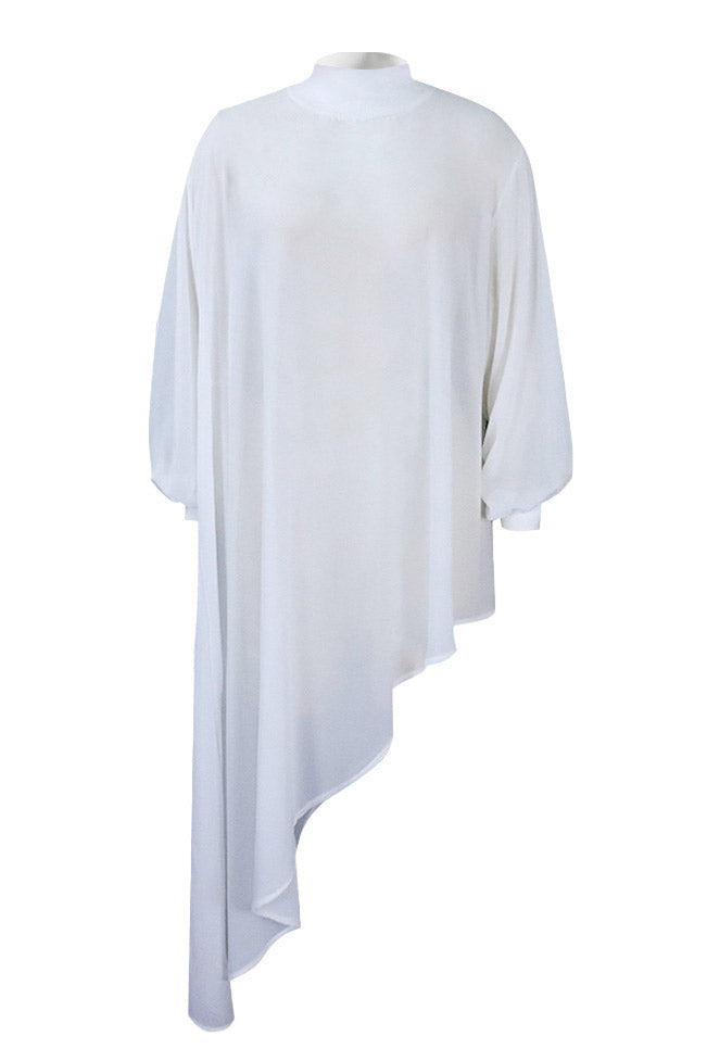 Chic Asymmetrical Yellow Long Sleeve Dress - Fashionpara