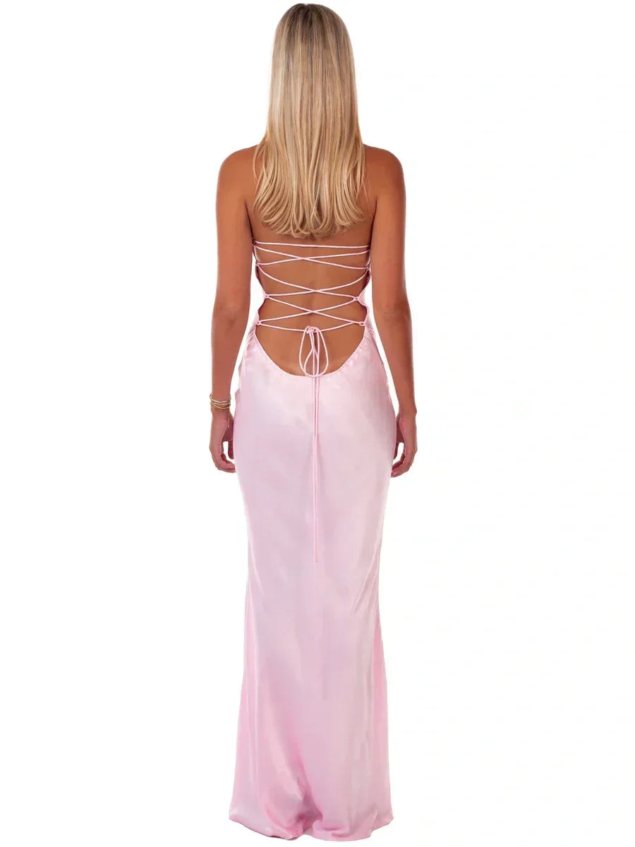 Chic Sheath Spaghetti Straps Purple Long Prom Dress with Sequins