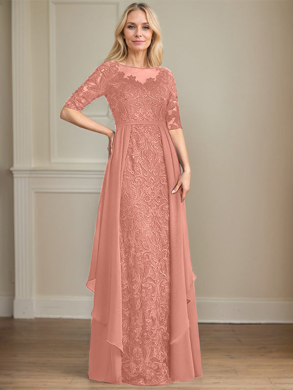 Chiffon Lace Maxi Dress - View 12 | FashionDia