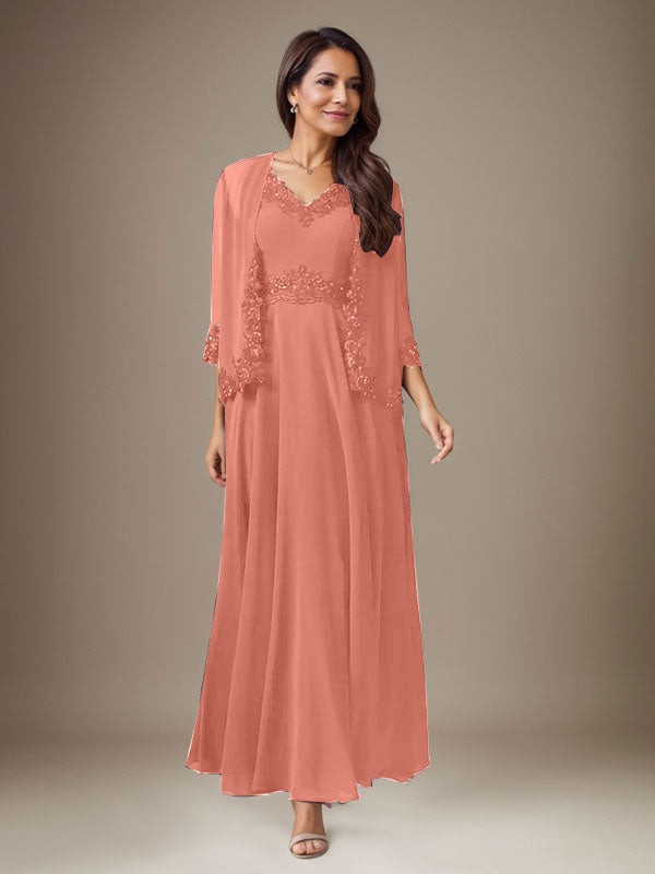 Plum A-Line Sequins Chiffon Dress - View 11 | FashionDia