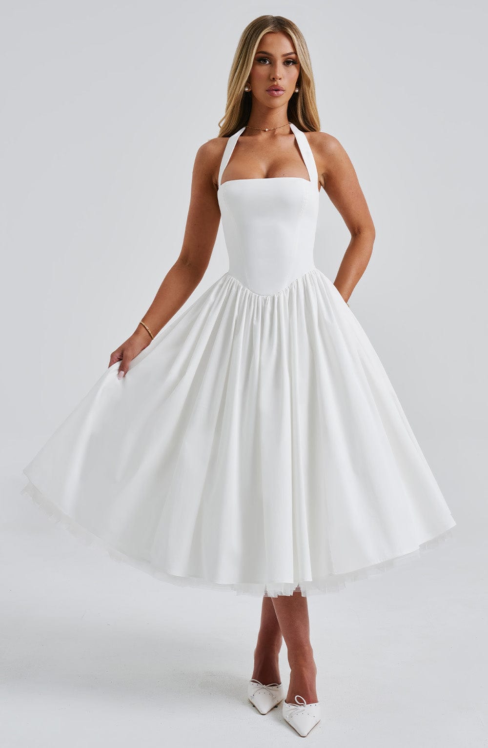 Alba Elegant Midi Dress