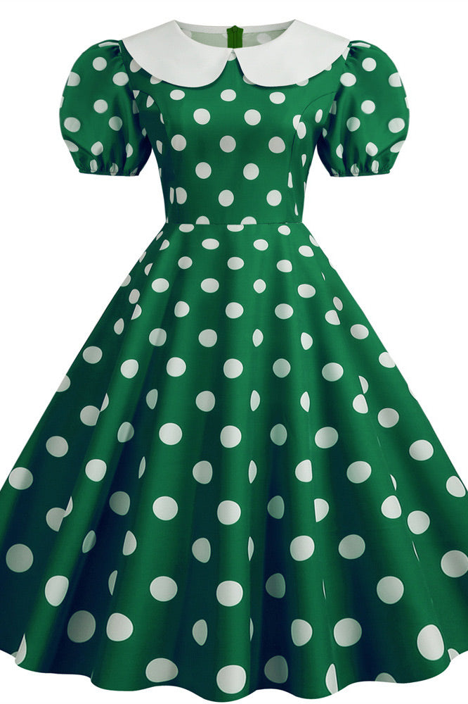 Cute Burgundy Short Sleeve A-Line Dress - Fashionpara