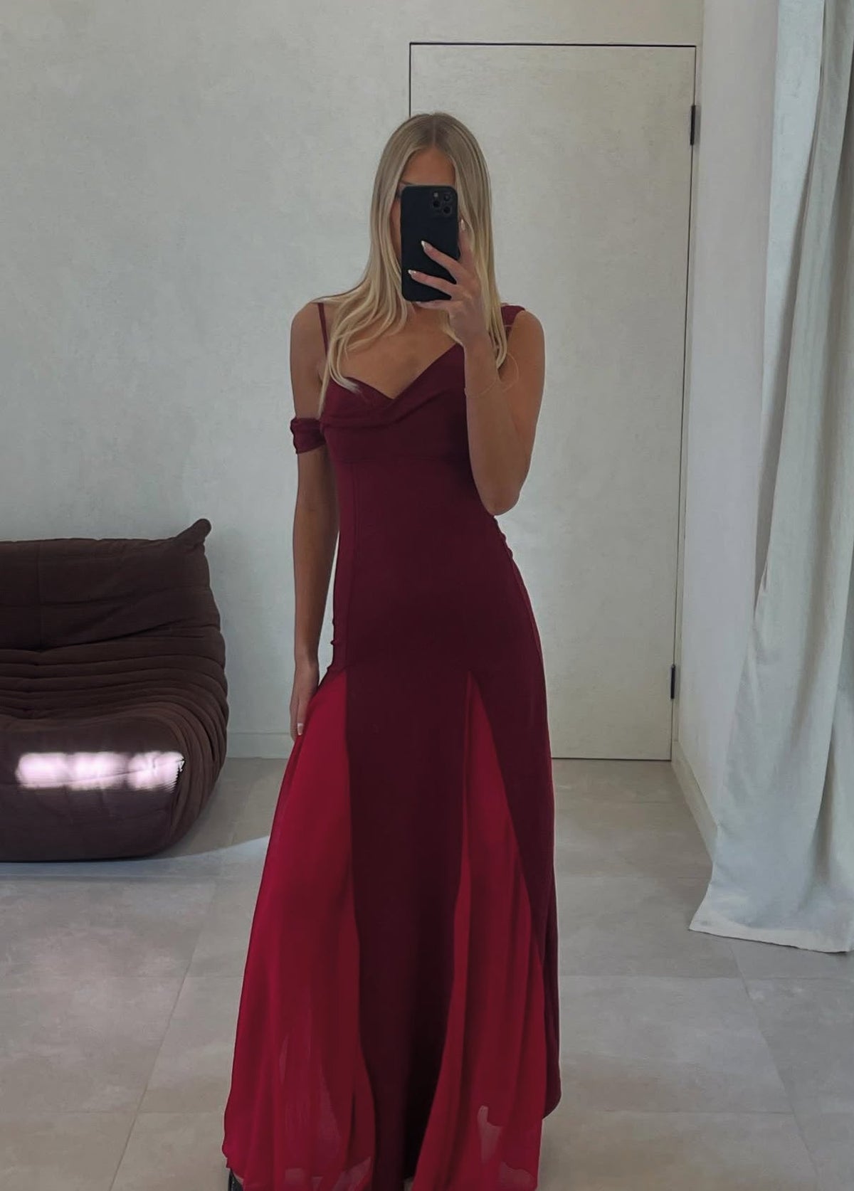 Burgundy Prom Dress Formal Evening Dress