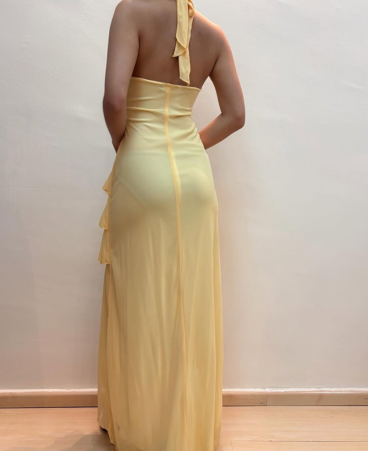 Halter Long Prom Dress Layered Formal Evening Party Gown J8547