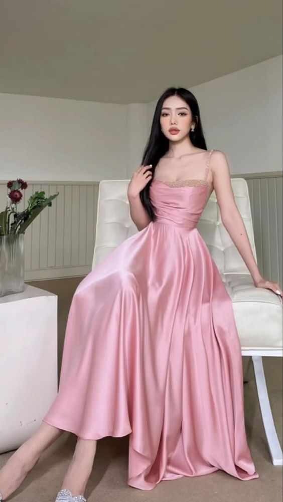 Chic A-Line Pink Prom Dress,Pink Formal Dress - FashionDia