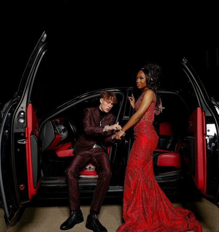 Red Mermaid Long Prom Dresses Formal Evening Dress - View 4 | FashionDia