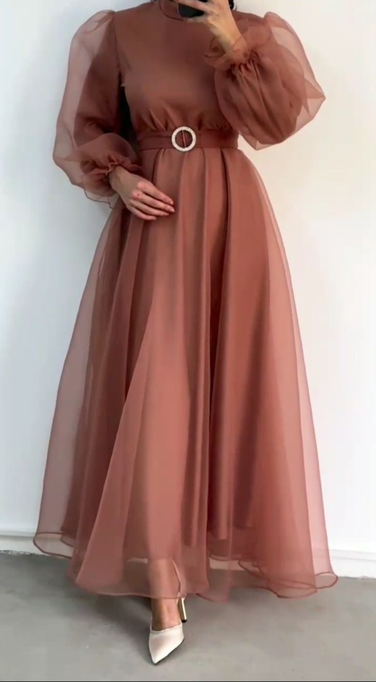 A-Line Long Sleeves Prom Dresses Formal Evening Gown Y5784 - VelvetHem