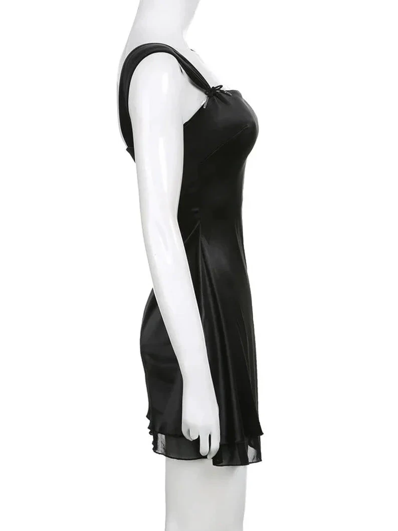Lovely Black Straps A-line Homecoming Dress (ZD11782)