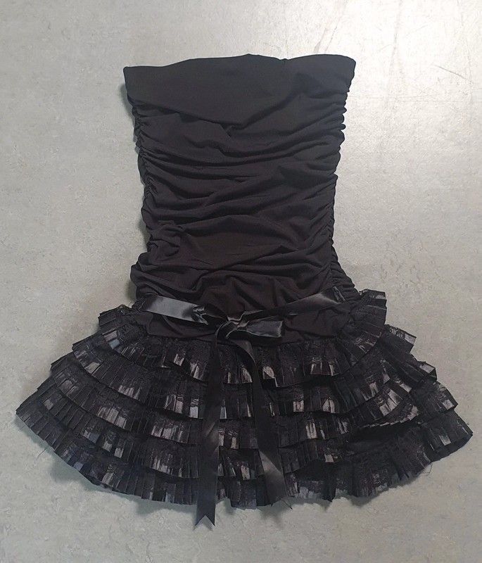 Black Strapless Homecoming Dress Black Party Dress Cocktail Dress - FashionDia