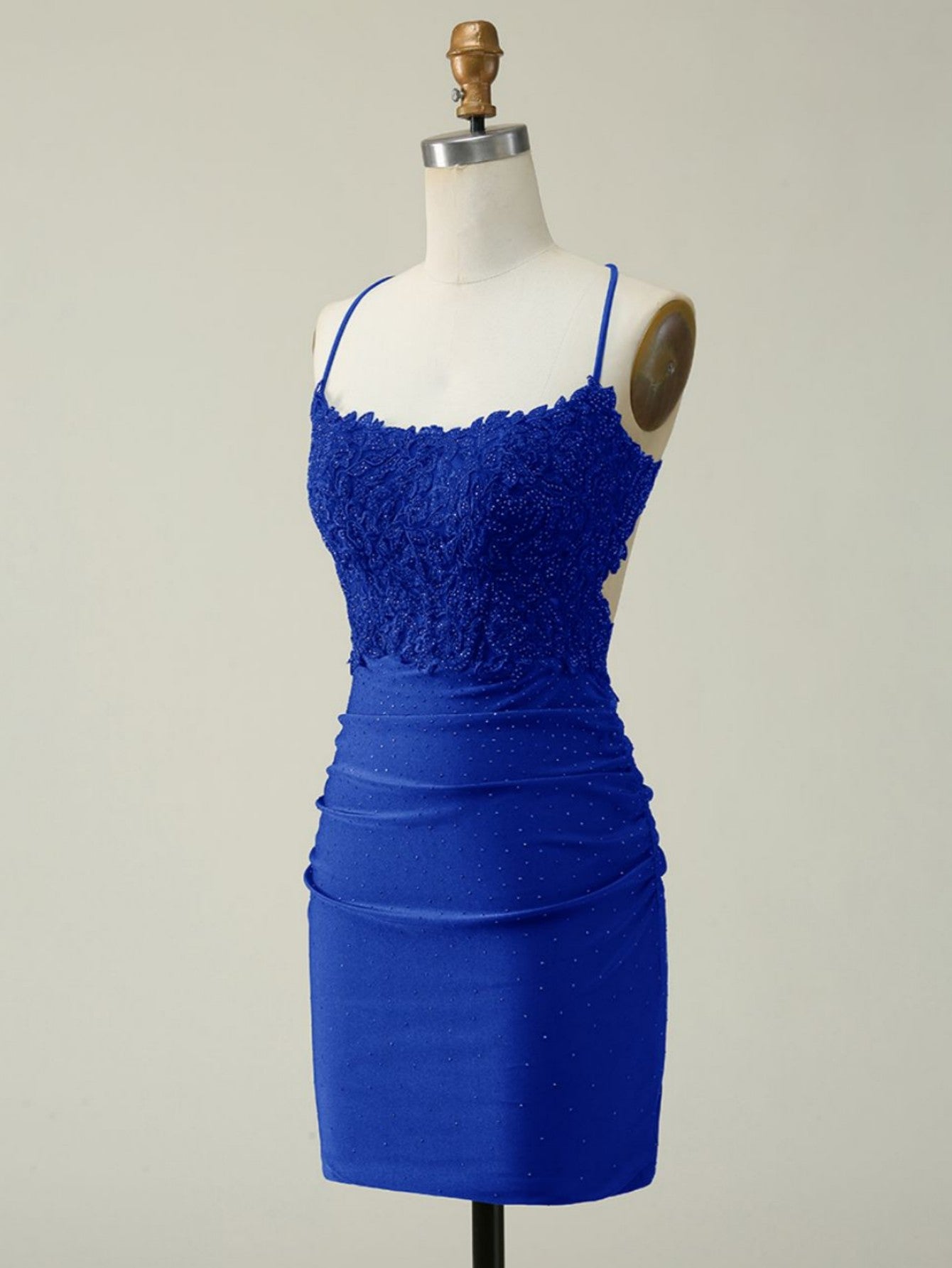 DarkGreen Glitter Halter Short Homecoming Dress - Fashionpara